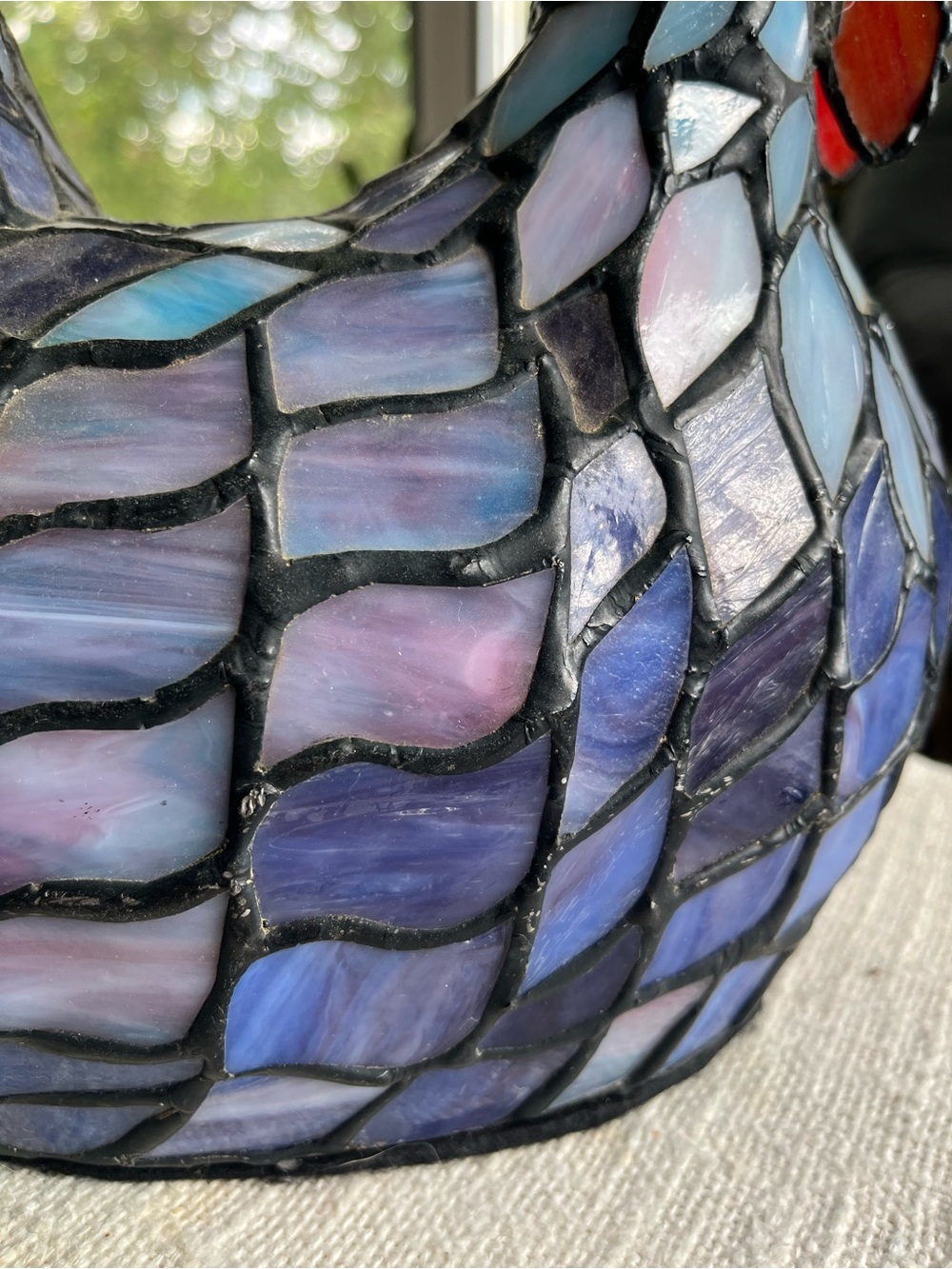 VTG Tiffany stained glass rooster - Picture 5 of 16
